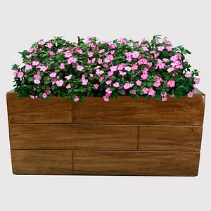 Maceta Fibra de Vidrio Modelo Jardinera Madera
