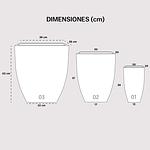 Maceta Fibra de Vidrio Modelo Cuadrado Cónico