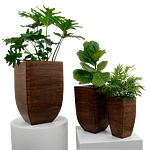 Maceta Fibra de Vidrio Modelo Cuadrado Cónico