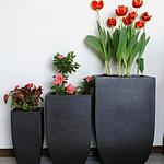 Maceta Fibra de Vidrio Modelo Cuadrado Cónico